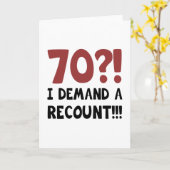 70th Birthday Gag Gift Kaart (Gele Bloem)