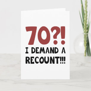 70th Birthday Gag Gift Kaart