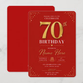 70th Birthday Invitation  (Devant / Derrière)