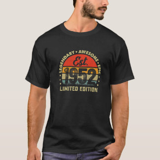 70th Birthday  Limited Edition 1952 70 Year T-shirt