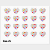 70th Birthday Music Notes  Heart Sticker (Vel)