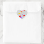 70th Birthday Music Notes  Heart Sticker (Tas)