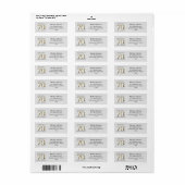 70th Birthday Party Solid Gold Classy Text Address Etiket (Full Sheet)