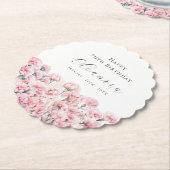 70th Birthday Pink Carnation January Birth Flower Kartonnen Onderzetters (Gekanteld)