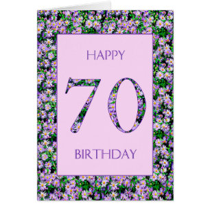 70th Birthday Purple Daisies