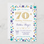 70th Surprise Birthday Party Invitation Kaart (Voorkant)