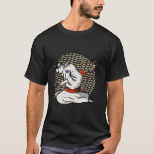 710 - Samurai Harakiri print op de achterkant T-shirt