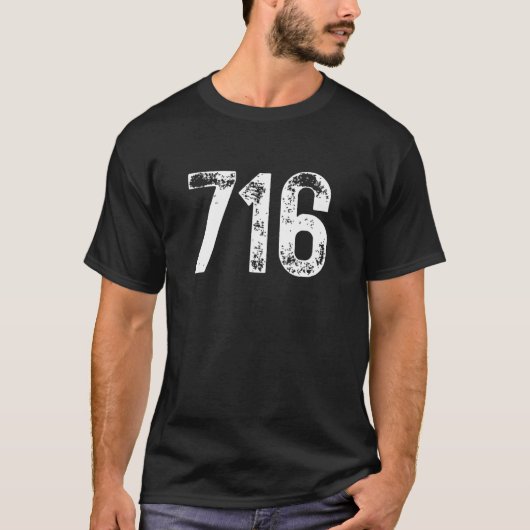 716 Area Code Buffalo NY Mobile Phone Area Code T-shirt (Voorkant)