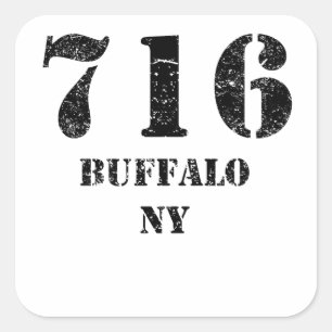 716 Buffalo NY Vierkante Sticker