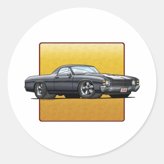 71 El Camino Ronde Sticker (Voorkant)