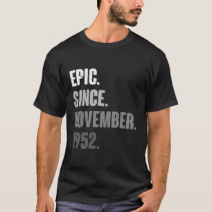 71 Jaar Oud November 1952 Grappig Retro 71st T-shirt