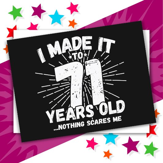 71 Jaar Oud Sarcastisch Meme Grappige 71e Verjaard Briefkaart