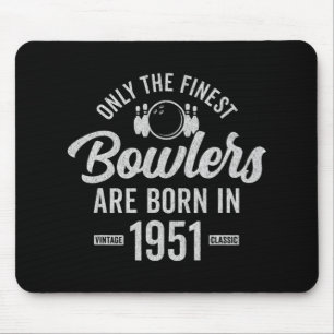 71 jaar oude Bowler Bowling 1951 71e verjaardag Muismat