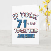 71 jaar oude design kaart (Gele Bloem)