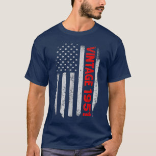 71 jaar oude geschenken 1951 Amerikaanse vlag 71s T-shirt