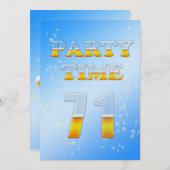71e anniversaire invitation avec beaucoup de bière (Devant / Derrière)