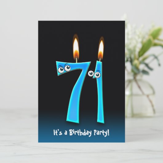 71e anniversaire Invitation de fête (Debout devant)