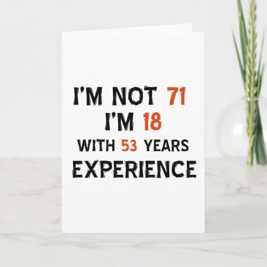 71e coole verjaardag design kaart (Voorkant)