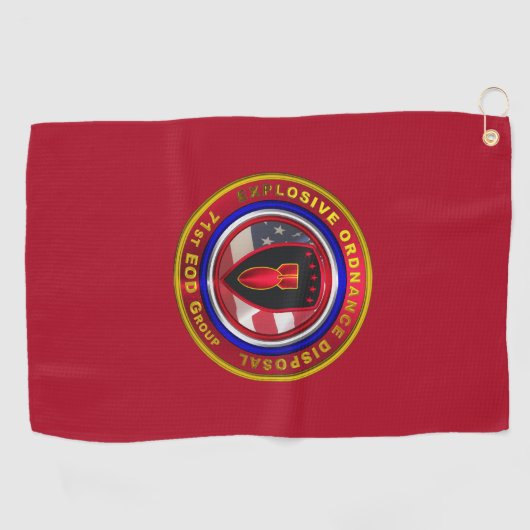 71e Explosive Ordnance Disposal Group Golfhanddoek (Horizontaal)