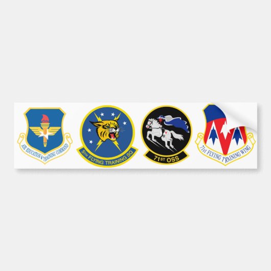 71e Squadron Logos Bumpersticker (Voorkant)