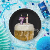 71e verjaardag bier op zwart Bord (Feest)