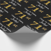 71e verjaardag: Elegante luxe Faux Gold look # Cadeaupapier (Hoek)