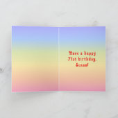 71e verjaardag — Fun Cake & Candles, w/ Aangepaste Kaart (Binnen)