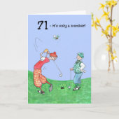 71e verjaardag Kaart voor een golfer (Gele Bloem)
