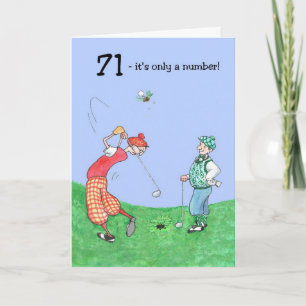 71e verjaardag Kaart voor een golfer