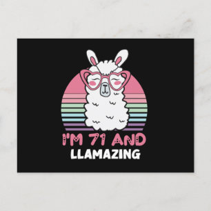 71e verjaardag Llamazing Lama 71 jaar verjaardag Briefkaart