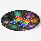 71ste evenement - Leuk, Kleurrijk, Vet, Regenboog Papieren Bordje (Gekanteld)