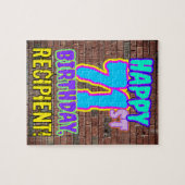 71ste verjaardag ~ Fun, geïnspireerde Urban Graffi Legpuzzel (Horizontaal)