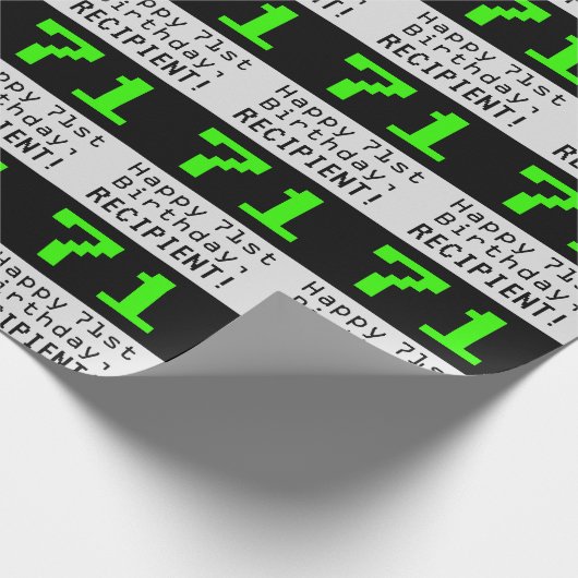 71ste verjaardag - Nerdy / Geeky Style "71" en naa Cadeaupapier (Hoek)