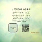 72" * 52" Openingstijden Vensterklemming Raamsticker (Vel 3)