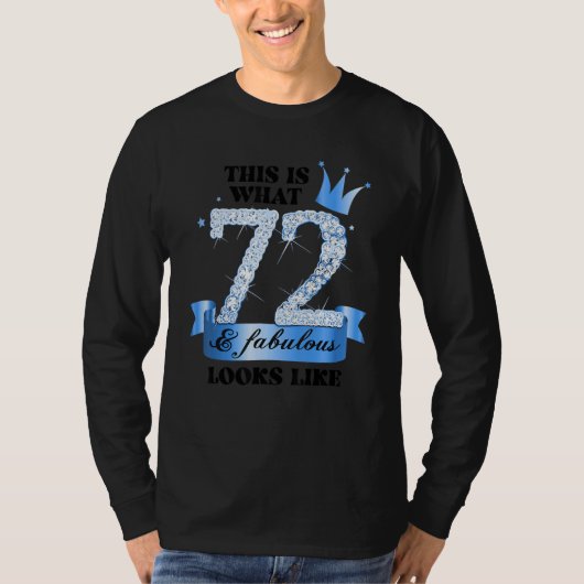 72 & Fabulous I Blue White Party Group Candid Phot T-shirt (Voorkant)