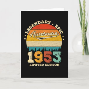 72 jaar oude Bday 1953 Geweldige 72e verjaardagsca Kaart