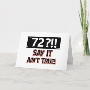 72 jaar oude verjaardagskleding kaart