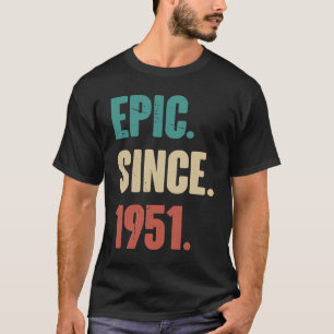 72 jaar oude Vintage 1951 geboortedag 72e decorati T-shirt