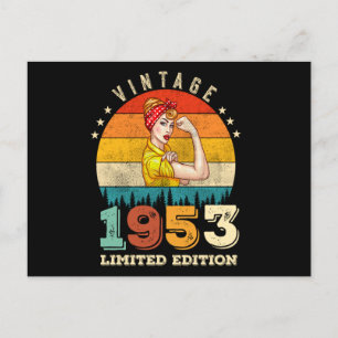 72 Jaar Verjaardag 1953 Vintage 72ste Verjaardag V Briefkaart