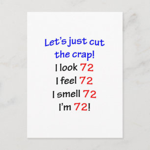 72 Laten we de rotzooi doorsnijden Briefkaart