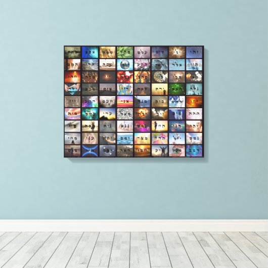 72 Namen van God Canvas Print (Insitu (Houten vloer))