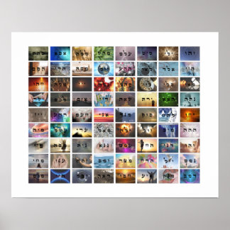 72 Namen van God-Poster Poster