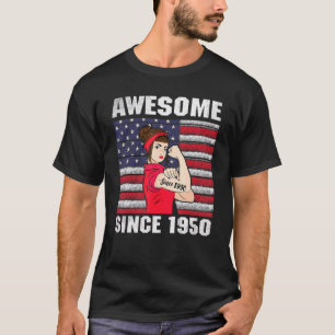 72 Year Old Awesome Since 1950 72nd Birthday Women T-shirt
