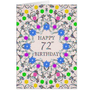 72e anniversaire Fleurs Abstraites