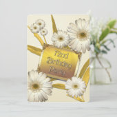 72e anniversaire Invitation de fête avec marguerit (Debout devant)