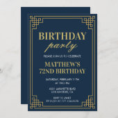 72e anniversaire invitations Anniversaire fête gar (Devant / Derrière)