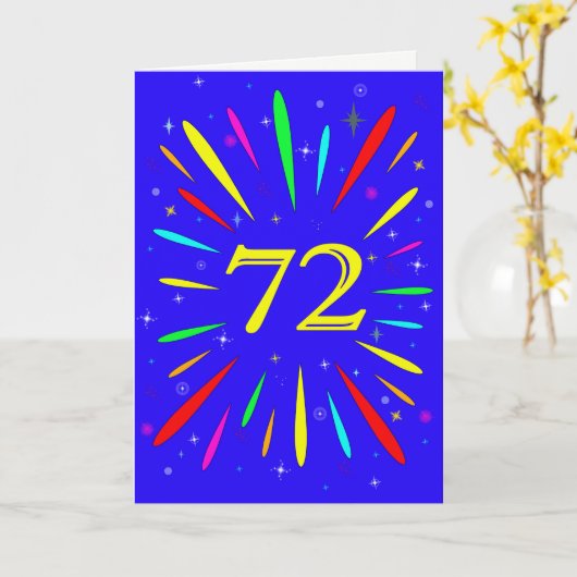 72e carte d'explosion d'anniversaire (Fleur jaune)