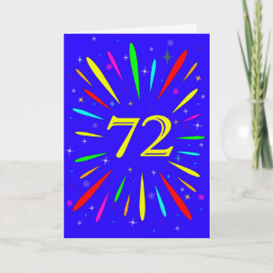 72e carte d'explosion d'anniversaire