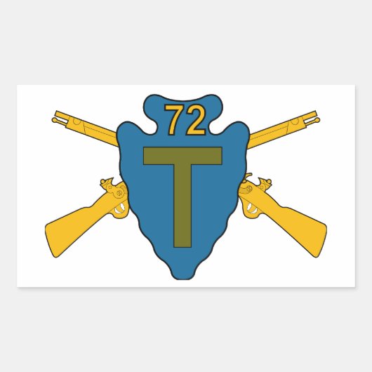 72e Infanteriebrigade Combat Team Rechthoekige Sticker (Voorkant)