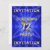 72e invitation de fête d'anniversaire (Devant)